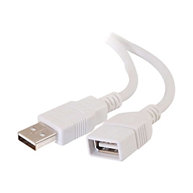C2G 81571 - 2 m - USB A - USB A - USB 2.0 - Männlich/Weiblich - Weiß