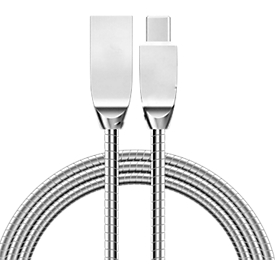 Câble de données/chargement Felixx, type C, L 1 m, tressé métallique, résistant à l'emmêlement
