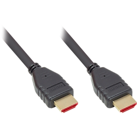 Câble HDMI 2.1 Good Connections, Ultra-High-Speed, jusqu'à 8K/UHD-2, contacts dorés, longueur 0,5 m, noir