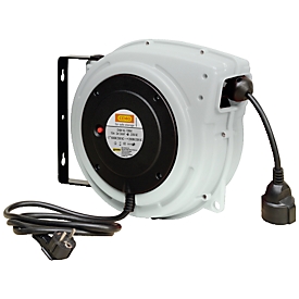 Cable reel CEMO, plastic, for current, closed, max. 15 m, hose length 15 m