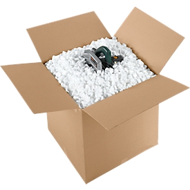 Protección para Envíos 1 Caja Chips Relleno forma “S” en poliestireno Material de Relleno para Cajas de Embalajes 100 litros 