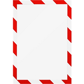 Cadre d'information SECURITY A4 DURAFRAME®, rouge/blanc, 2 p.