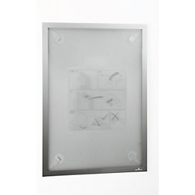 Cadre d'information WALLPAPER DURAFRAME®, A3, formats portrait et paysage, kit de recharge inclus, argent