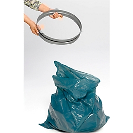 Cadre de maintien VAR, pour sacs poubelle 120 L collecteur de déchets avec ouverture Ø 350 mm, avec cordon élastique, acier