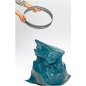 Cadre de maintien VAR, pour sacs poubelle 120 L & collecteur de déchets avec ouverture ø 350 mm, avec cordon élastique, acier