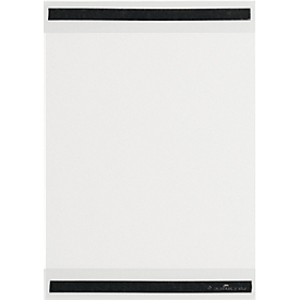 Cadre magnétique Durable rPET, format A4 vertical, avec 2 bandes magnétiques au dos, film RPET, transparent, 5 pièces 