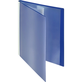 Cahier à pochettes plastiques FolderSys, pour format A4, 10 pochettes, bleu