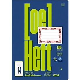 Cahier d'écolier Ursus, A4, 20 feuilles, quadrillé