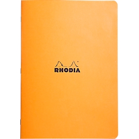 Cahier de notes Rhodia, 48 feuilles, DIN A4, 80g/m², certifié PEFC®, couverture souple, quadrillé, orange