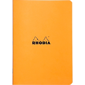 Cahier de notes Rhodia, 48 feuilles, DIN A5, 80g/m², certifié PEFC®, couverture souple, quadrillé, orange