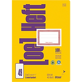 Cahier éco Ursus®, A4, 40 feuilles, quadrillé