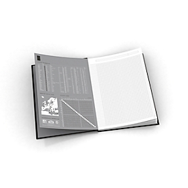 Cahier Office Oxford, relié, format A4, 96 pages quadrillées, lot de 5, bleu
