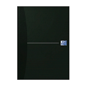 Cahier Office Oxford, relié, format A4, 96 pages quadrillées, lot de 5, noir