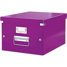 Caisse d'archives et de transport CD série Click + Store LEITZ®, taille moyenne, pour format A4, violet