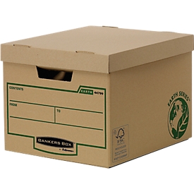 Caisse d'archives Fellowes Bankers Box® Earth, Heavy Duty, très résistant, avec couvercle, carton recyclé à 100 %, 10 p.