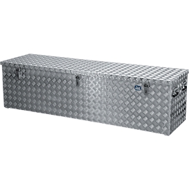 Caisse de transport, tôle d'aluminium à damier avec amortisseurs à gaz, 470 L