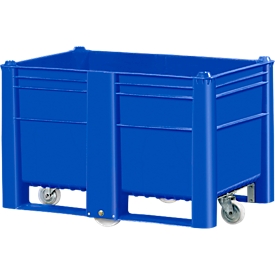 Caisse-palette, avec 4 roulettes, construction fermée, 500 L