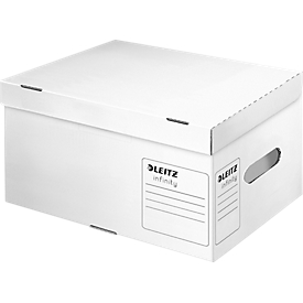 Caisses d'archivage et de transport Infinity - 6105 - en carton - format S - l. 355 x P 255 x H 190 mm - blanc - 10 pièces