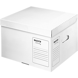 Caisses d'archivage et de transport Infinity  - en carton  - format M -  l. 350 x P 320 x H 265 mm - blanc - 10 pièces