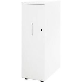 Caisson haut  TETRIS WOOD - 3 compartiments + 1 tiroir pour accessoires - l. 426 x P 803 x H 1296 mm - blanc - notre marque Schäfer Shop Genius