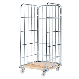 Caisson mobile, 3 côtés, avec châssis mobile en bois, hauteur utile 1650 mm