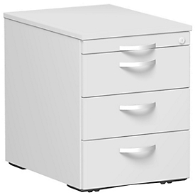 Caisson mobile ALICANTE, 3 tiroirs, l. 430 x P 600 x H 566 mm, gris clair