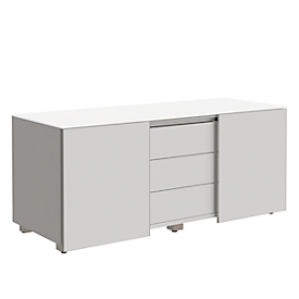 Caisson multi-usage SOLUS PLAY, 3 tiroirs, l. 1350 mm, blanc