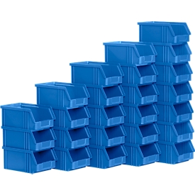 Caja con abertura frontal TF 14/7-5, plástico, 0,8 l, 25 unidades 