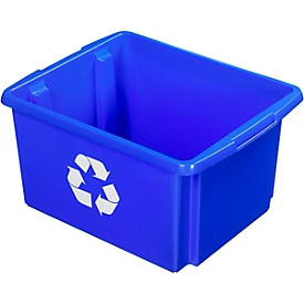 Caja de reciclaje Sunware Nesta, 32 l, L 455 x A 360 x A 240 mm, azul