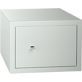 Caja fuerte para muebles Format Atlanta, 23 l, puerta con bisagra a la derecha, cerradura de paletón doble, 2 llaves, An 420 x Pr 380 x Al 300 mm, gris claro RAL 7035