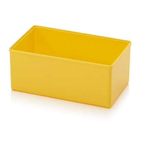 Caja insertable caja organizadora, para tamaño cuadrícula 2 x 3, rectangular, amarillo