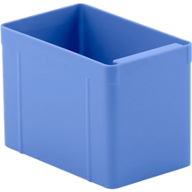 Caja insertable, poliestireno, L 137 x An 87 x Al 96 mm, azul, 16 unidades