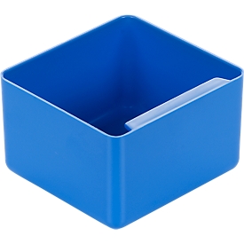 Caja insertable, poliestireno, L 90 x An 96 x Al 60 mm, azul