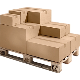 Cajas de embalaje de cartón ondulado, ancho 92 x fondo 192 x alto 120 mm, rectangulares