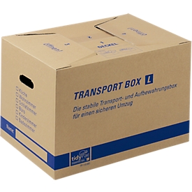 Cajas de transporte de cartón ondulado doble, tamaño L, 10 piezas