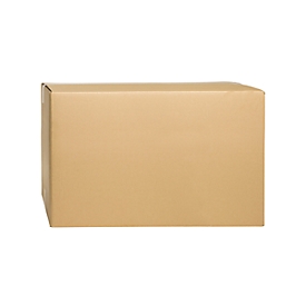 Cajas plegables de cartón ondulado, doble pared, 630 x 430 x 400 mm, marrón