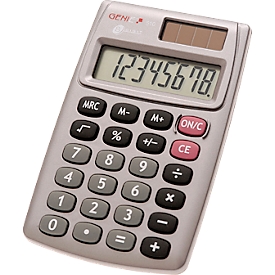 Calculadora de bolsillo Genie 510, con pantalla de 8 dígitos, alimentado con batería y solar