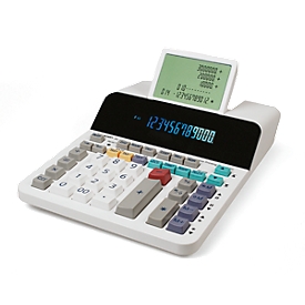 Calculadora de mesa Sharp EL-1901, sin papel, pantalla Digitron de 12 dígitos, pantalla LCD de 5 filas, alimentado por red