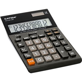 Calculatrice de bureau CD-2749-12RP, écran LC 12 chiffres, fonctions commerciales