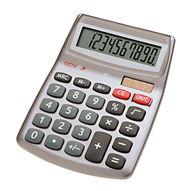 Calculatrice de bureau Genie 540, avec écran à 10 chiffres, énergie solaire et piles