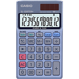 Calculatrice de poche SL-320TER+ Casio, 12 chiffres