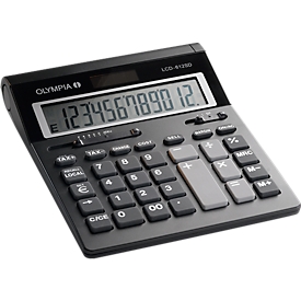 Calculatrice OLYMPIA LCD 612 SD, 12 chiffres, noir