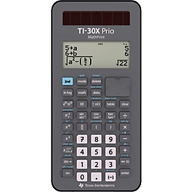 Calculatrice scolaire Texas Instruments TI-30X Prio MathPrint, 16 chiffres, écran à 4 lignes, alimentation par piles, avec couvercle de protection, noire