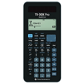 Calculatrice scolaire Texas Instruments TI-30X Pro MathPrint, MathPrint – écran à quatre lignes, alimentation solaire et par piles, collège (1re et 2e années) et université