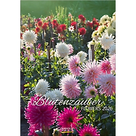 Calendrier illustré Korsch Magie des fleurs 2026, avec motifs photographiques, L 235 x H 335 mm, papier