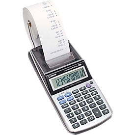 Canon P1-DTSCII Tischrechner mit Druckfunktion, 12-stellig, Farbrollendruck 744/CP16, batteriebetrieben oder Netzteil AD-11 optional, für Büro/Kasse