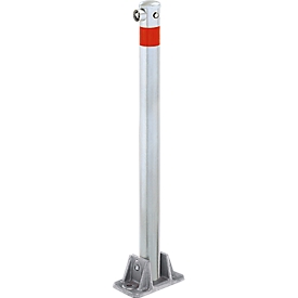 Car parking post with triangular lock for firemen