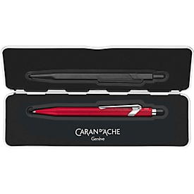 Caran d'Ache Kugelschreiber 849 COLORMAT-X, mit Slimpack, Metallclip, Druckmechanik, rot