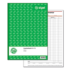 Carnet d'inventaire IN415 sigel®, format A4 portrait, 50 feuilles