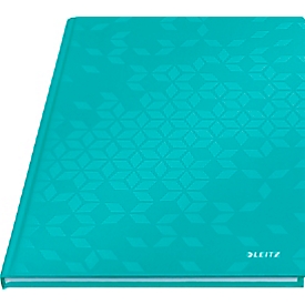 Carnet de notes Leitz WOW, format A4, 80 feuilles quadrillées, couverture rigide, certifié FSC®, bleu glacier